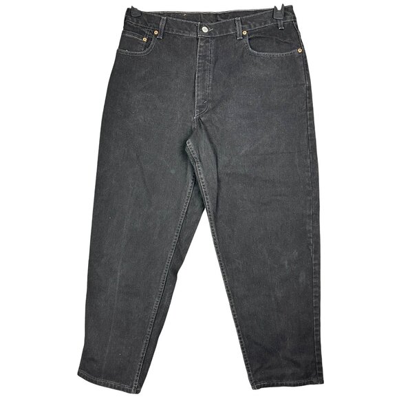 Vintage Levi's 560 Jeans Men 36x30 Black Baggy Denim Loose Fit Tapered Leg